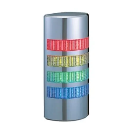 Patlite WE Series Clear Buzzer Signal Tower, 4 Lights, 24 V ac/dc, Wall Mount - WE-402FB-RYGB product image