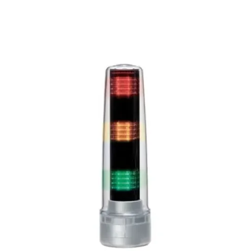 Patlite LS7 Series Clear Signal Tower, 3 Lights, 24 V dc, Direct Mount - LS7-302SWH-RYG product image