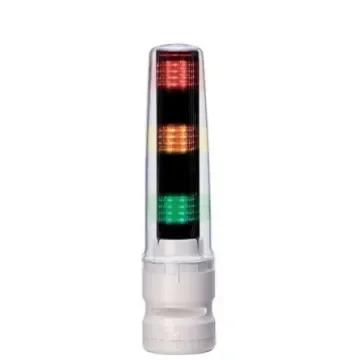 Patlite LS7 Series Clear Buzzer Signal Tower, 3 Lights, 24 V dc, Direct Mount - LS7-302FBWH-RYG product image