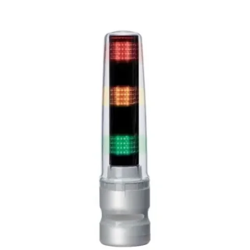 Patlite LS7 Series Clear Buzzer Signal Tower, 3 Lights, 24 V dc, Direct Mount - LS7-302SFBWH-RYGNN product image