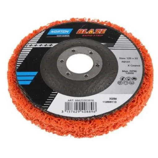 Norton Blaze Rapid Strip Ceramic Stripping Disc, 125mm, Coarse Grade, 1 in pack - 66623303916 product image
