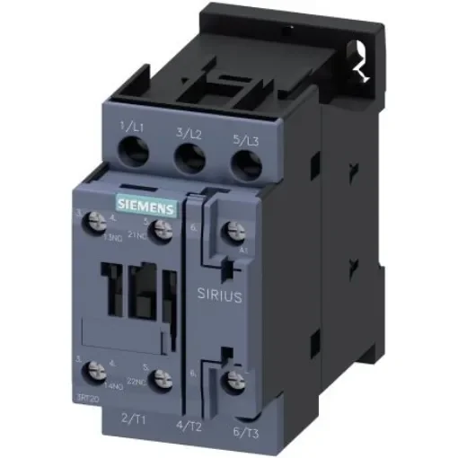 Siemens SIRIUS Size S0, 3RT2 Contactor, 24 V ac Coil, 3-Pole, 12 A, 5.5 kW, 3NO, 400 V ac - 3RT2024-1AC20 product image