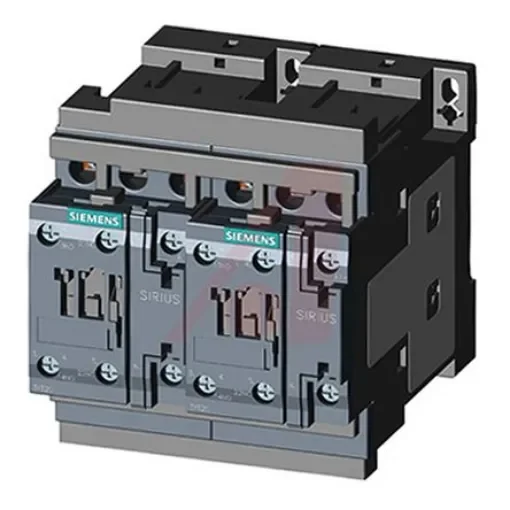 Siemens SIRIUS Innovation 3RA Reversing Contactor, 24 V dc Coil, 3-Pole, 38 A, 18.5 kW, 3NO, 400 V ac - 3RA2328-8XB30-1BB4 product image