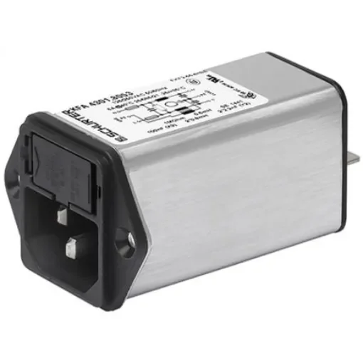 Schurter 2A, 250 V ac Male Screw Filtered IEC Connector 2 Pole 4301.5203, Quick Connect 2 Fuse product image