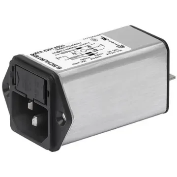 Schurter 10A, 250 V ac Male Screw Filtered IEC Connector 2 Pole 4301.5209, Quick Connect 2 Fuse product image