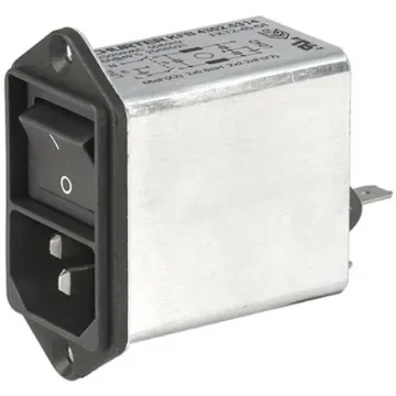 Schurter 6A, 250 V ac Male Screw Filtered IEC Connector 2 Pole 4302.5314, Quick Connect product image