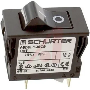 Schurter Thermal Circuit Breaker - TA45 2 Pole 60 V dc, 240V ac Voltage Rating Panel Mount, 10A Current Rating - 4430.2078 product image