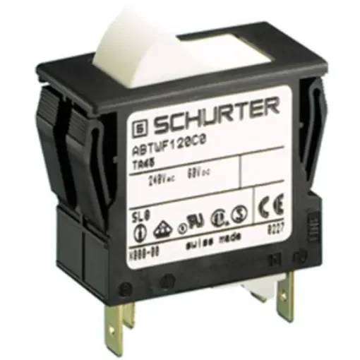 Schurter Circuit Breaker Switch - TA45 2 Pole 120V ac Voltage Rating Panel Mount - 4430.2867 product image