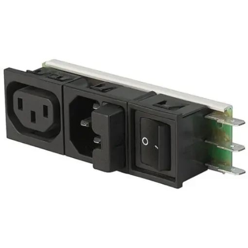 Schurter C14, F Snap-In IEC Connector Socket, Plug, 10A, 125 V, 250 V, Fuse Size 5 x 20mm - 6432.0153.15 product image