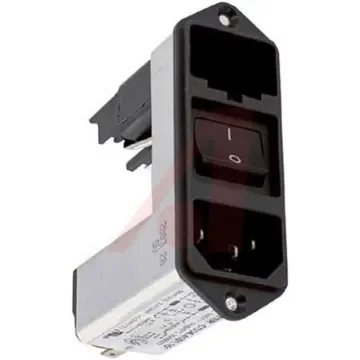 Schurter 4A, 125 V ac, 250 V ac Male Screw Filtered IEC Connector 2 Pole CD34.4101.151, Quick Connect 2 Fuse product image