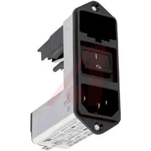 Schurter 4A, 125 V ac, 250 V ac Male Screw Filtered IEC Connector 2 Pole CD34.4101.151, Quick Connect 2 Fuse product image