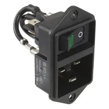 Schurter C20 Panel Mount IEC Connector Male, 16A, 250 V - EC11.0031.001 product image