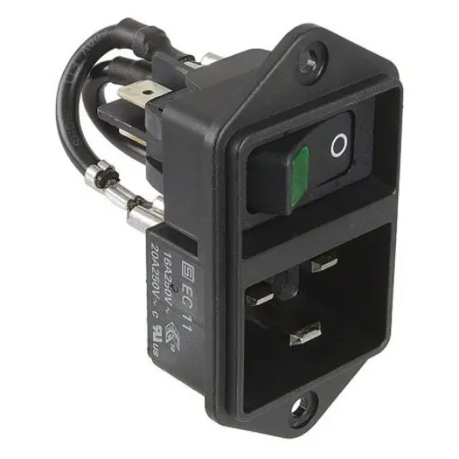 Schurter C20 Panel Mount IEC Connector Male, 16A, 250 V - EC11.0031.001 product image