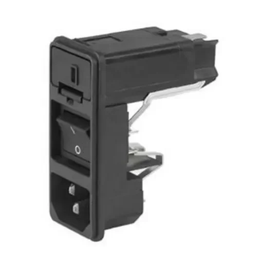 Schurter C14 Snap-In IEC Connector Male, 10A, 125 V, 250 V, Fuse Size 5 x 20mm - KD14.1101.109 product image