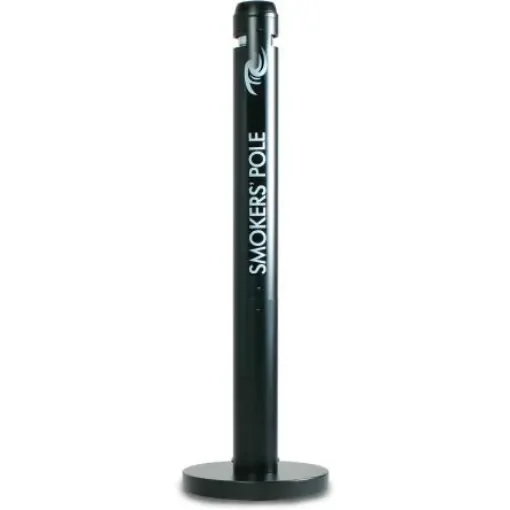 Rubbermaid Commercial Products Black Aluminium Standing Cigarette Bins x 1.08m x 324mm - FGR1BK product image