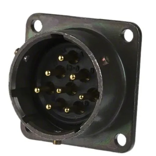 Amphenol Socapex, PT, Copper Alloy 8 Way Panel Mount MIL Spec Circular Connector ReceptacleGreen, Pin Contacts,Shell - PT02A-16-8P product image