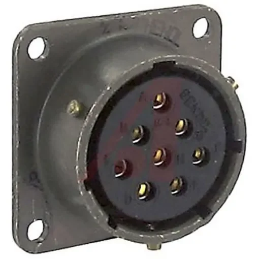 Amphenol Socapex, PT, Copper Alloy 8 Way Panel Mount MIL Spec Circular Connector ReceptacleGreen, Socket Contacts,Shell - PT02A-16-8S product image