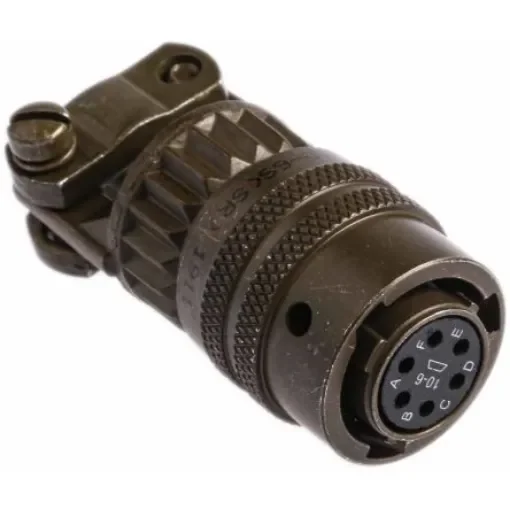 Amphenol Industrial, PT, Copper Alloy 6 Way Cable Mount MIL Spec Circular Connector PlugGreen, Socket Contacts,Shell - PT06A-10-6S(SR) product image