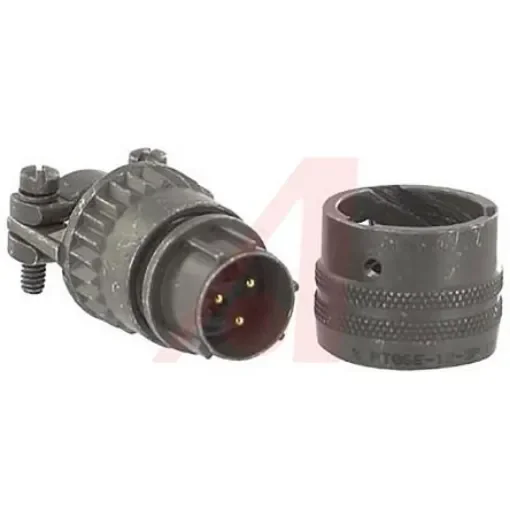 Amphenol Socapex, PT, Copper Alloy 3 Way Cable Mount MIL Spec Circular Connector PlugGreen, Pin Contacts,Shell Size 12, - PT06E-12-3P(SR) product image