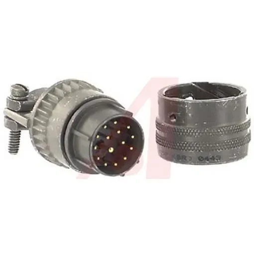 Amphenol Socapex, PT, Copper Alloy 15 Way Cable Mount MIL Spec Circular Connector PlugGreen, Pin Contacts,Shell Size - PT06E-14-15P(SR) product image