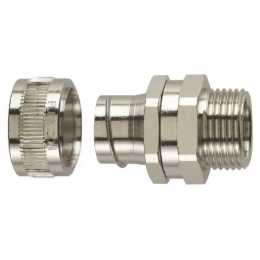 Flexicon Straight, Swivel, Conduit Fitting, 50mm Nominal Size, M50, Nickel Plated Brass IP40 rating - FU50-M50-S product image