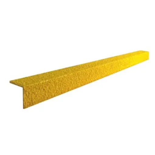 Coba Europe Yellow Stair Nosing Glass Fibre Reinforced Plastic, Silicone Carbide Edge Protection, Solid Finish 1m x 55 - GRP070004N product image