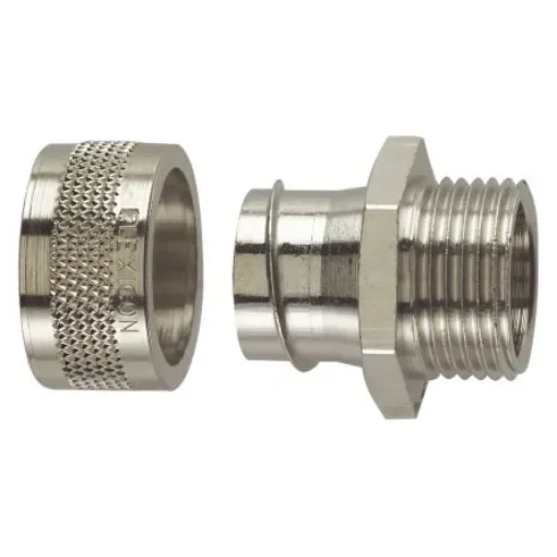 Flexicon Straight, Conduit Fitting, 50mm Nominal Size, M50, Nickel Plated Brass IP54 rating - FSU50-M50-M product image