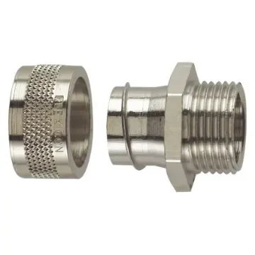 Flexicon Straight, Conduit Fitting, 63mm Nominal Size, M63, Nickel Plated Brass IP54 rating - FSU63-M63-M product image