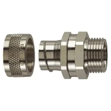 Flexicon Straight, Conduit Fitting, 50mm Nominal Size, M50, Nickel Plated Brass IP54 rating - FSU50-M50-S product image