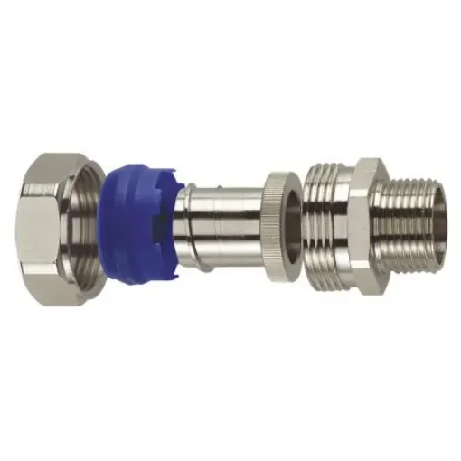 Flexicon Straight, Conduit Fitting, 50mm Nominal Size, M50, Nickel Plated Brass IP65 rating - FSU50-M50-C product image