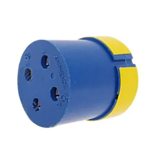 Amphenol Industrial Female Connector Insert size 24 4 Way for use with 97 Series Standard Cylindrical Connectors - 97-24-22S product image