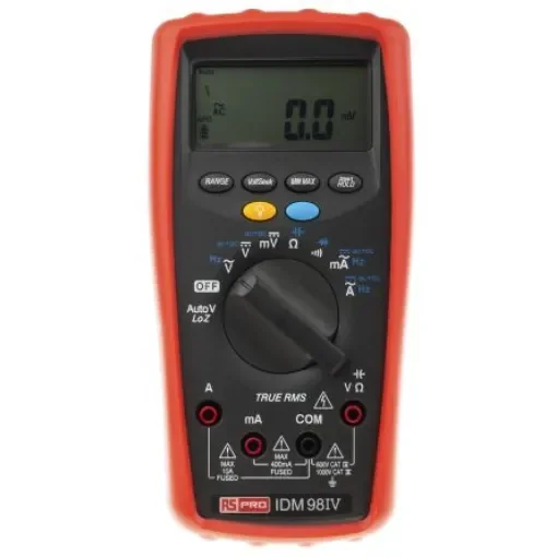 RS PRO IDM98IV Handheld Digital Multimeter, True RMS, 10A ac Max, 10A dc Max, 1000V ac Max - 8732360 product image