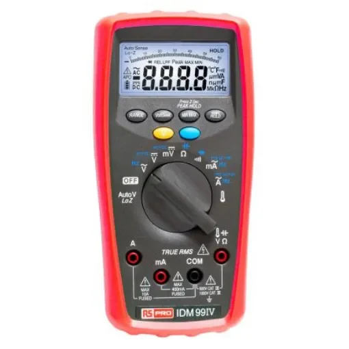 RS PRO IDM99IV Handheld Digital Multimeter, True RMS, 10A ac Max, 10A dc Max, 1000V ac Max - 8732367 product image