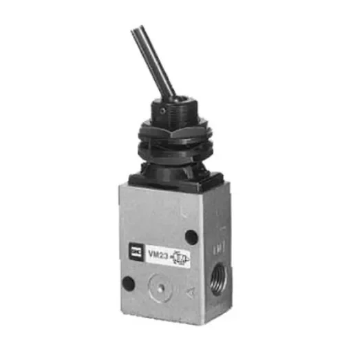 SMC Toggle Lever Pneumatic Relay Pneumatic Manual Control Valve VM200 Series, R 1/4, 1/4, III B - VM230-02-08A product image