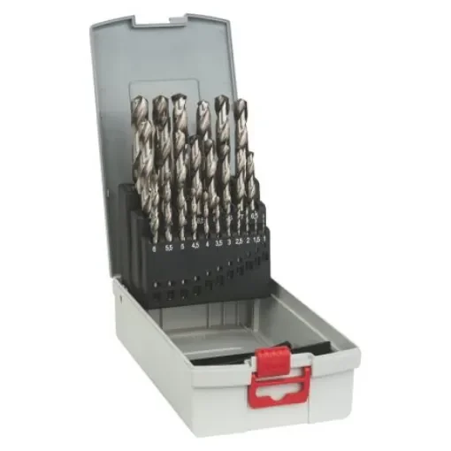 Bosch 25-Piece Twist Drill Bit Set for Metal, 13mm Max, 1mm Min, HSS-G Bits - 2608587017 product image