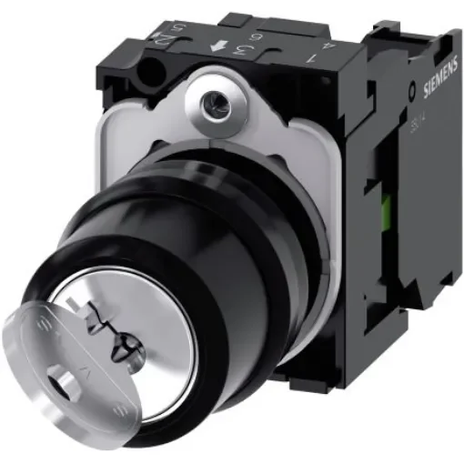 Siemens IP20 Key Switch, SPST 2-Way - 3SU1100-4BF11-1BA0 product image