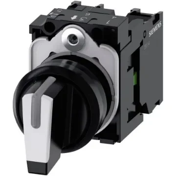 Siemens Selector Switch - (2NO), Illuminated 3 Positions - 3SU1100-2BL60-1NA0 product image