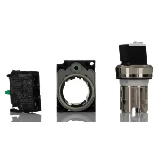Siemens Selector Switch - (SPST), Illuminated 2 Positions - 3SU1150-2BF60-1BA0 product image