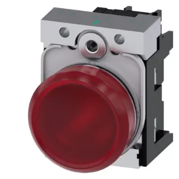 Siemens, SIRIUS ACT 3SU11, Panel Mount Red LED Pilot Light, 22mm Cutout, IP20, Round, 24V ac/dc - 3SU1152-6AA20-1AA0 product image