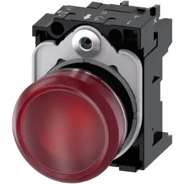 Siemens, SIRIUS ACT 3SU11, Panel Mount Red LED Pilot Light, 22mm Cutout, IP20, Round, 230V ac - 3SU1156-6AA20-1AA0 product image