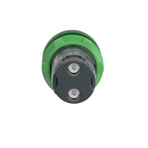 Schneider Electric, Harmony XB5, Panel Mount Green Universal LED Pilot Light Complete, 22mm Cutout, IP66, Round, 110V ac - XB5EVG3 product image