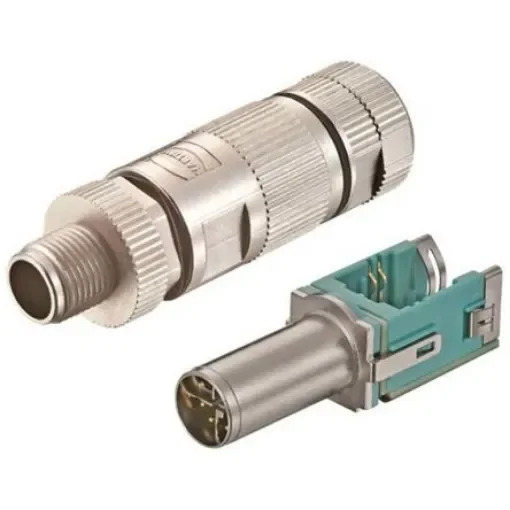 HARTING Circular Connector, 8 Contacts, Cable Mount, M12 Connector, Plug, Male, IP65, IP67, preLink Series - 20820050002 product image
