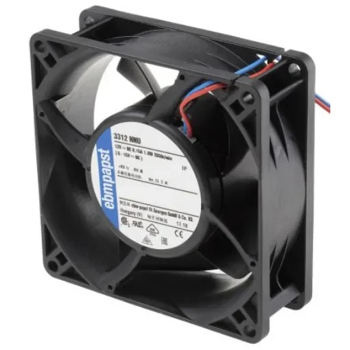 ebm-papst 3300 N - S-Panther Series Axial Fan, 12 V dc, DC Operation, 80m³/h, 1.8W, IP68, 92 x 92 x 32mm - 3312NNU product image