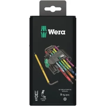 Wera 9-Piece Torx Key Set, 150 x 80 x 30 mm Size, L Shape, Long Arm - 05073599001 product image