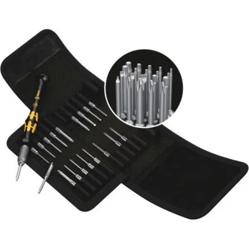 Wera Phillips; Hex-Plus; Slotted; Torx; Torx Plus Interchangeable Precision Screwdriver Set, 20-Piece, ESD-Safe - 05073671001 product image