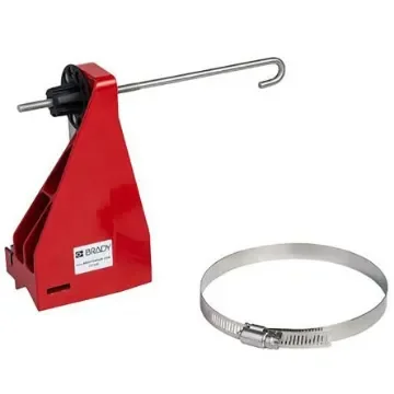 Brady Red 1-Lock Metal Ball Valve Lockout, 7.14mm Shackle, 101.6mm Attachment - 121541 product image