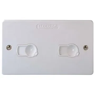 Electrak White 2 Gang Plug Socket, 2 Poles, 13A - AZ0010 product image