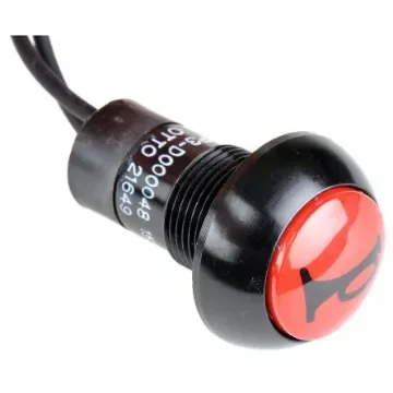 Otto Push Button Switch, Momentary, Panel Mount, 28 V dc, 115V ac, IP64, IP68S - P3-D000048W product image