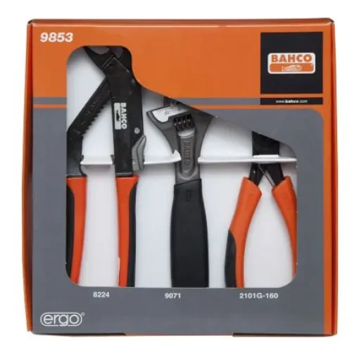 Bahco 3-Piece Plier Set, 300 mm Overall - 9853 product image