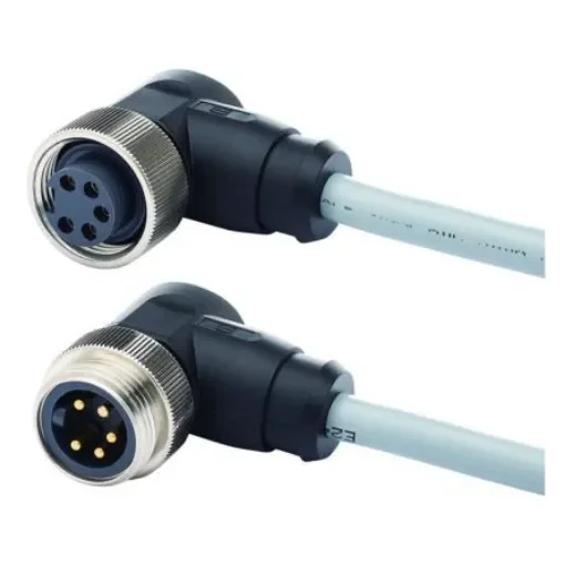 HARTING Right Angle Female 5 way 7/8 in Circular to Right Angle Male 5 way 7/8 in Circular Sensor Actuator Cable, 1.5m - 21349899597015 product image